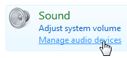 Manage audio devices in Windows Vista