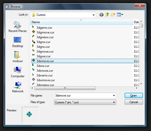 Customizing cursors and pointers in Windows Vista