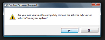 Removing custom cursor schemes in Windows Vista