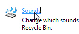 Open Windows Vista sound settings