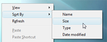 Sort your desktop icons in Windows Vista