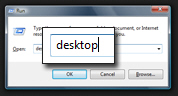 View the content of your desktop in Vista's Windows Explorer