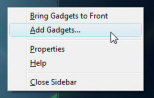 Adding gadgets to the Sidebar in Windows Vista