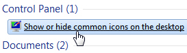Access your Windows 7 common desktop icon settings