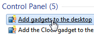 Add gadgets to your desktop in Windows 7