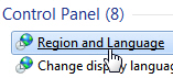 Change your language settings in Windows 7