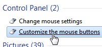 Configure mouse buttons settings in Windows 7