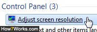 Configure screen resolution settings in Windows 7