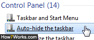 Configure taskbar auto hide settings in Windows 7