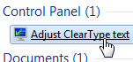 Configure your ClearType font smoothing options in Windows 7