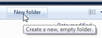 Create and add a new folder in your start menu in Windows 7