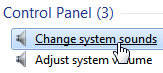 Customize or turn off start sounds in Windows 7
