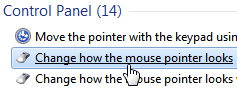 Customize the appearance of cursors in Windows 7