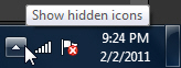 Expand notification area icons in Windows 7