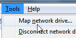 Map a network drive from Windows Explorer in Windows 7