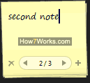 Multiple postit notes in Large Note desktop gadget