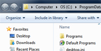 Open the Windows 7 start menu content in Windows Explorer