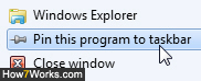 Restore Explorer on the Windows 7 taskbar