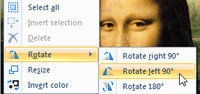 Rotate a picture right or left in Windows 7