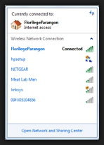 View wireless networks and connections in range in Windows 7
