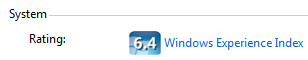 View your current Windows Experience Index in Windows 7 or Windows Vista