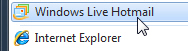 Web page shortcut displayed in the Windows 7 start menu