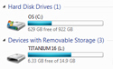 Hard disk drives and devices with removable storage