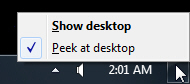 Disable Aero Peek in Windows 7