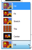 desktop wallpaper: Fill, Fit, Stretch
