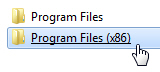 Access program files from the start menu