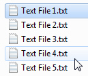 Select multiple continuous files in Windows 7