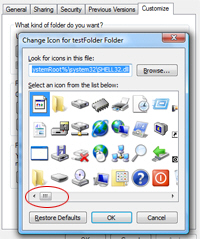 Custom folder icon options and settings