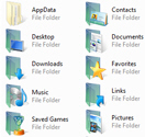 Special user profile folders in Windows Vista