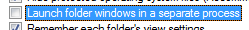 Memory management options for folders and Windows Explorer