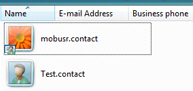 Contact folder in Windows Vista