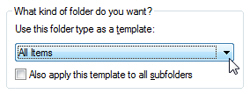 Folder template customization in Windows Vista