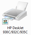 A shared printer in Windows Vista