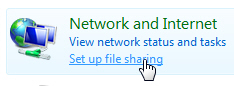 Setup file and printer sharing in Windows Vista