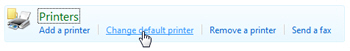 Select your default printer in Windows Vista