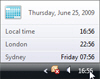 Displaying 2 custom clocks in Windows Vista (or 3 different time zones)