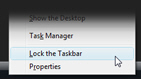 Lock Windows Vista's taskbar