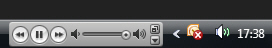 iTunes playing from the taskbar in Windows Vista