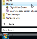 Start Menu's Startup folder in Windows Vista
