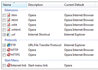 Select the defaults for Internet Explorer in Windows Vista