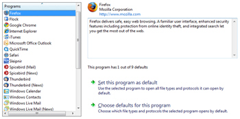 Choose Firefox as your default web browser