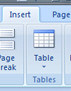 Insert table button in Word 2007