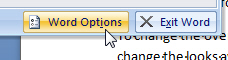 Access Word 2007 options and settings