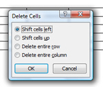 Delete cells in Word 2007