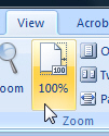 Restore the original zoom in Word 2007