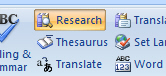 Research and encyclopedias in Word 2007